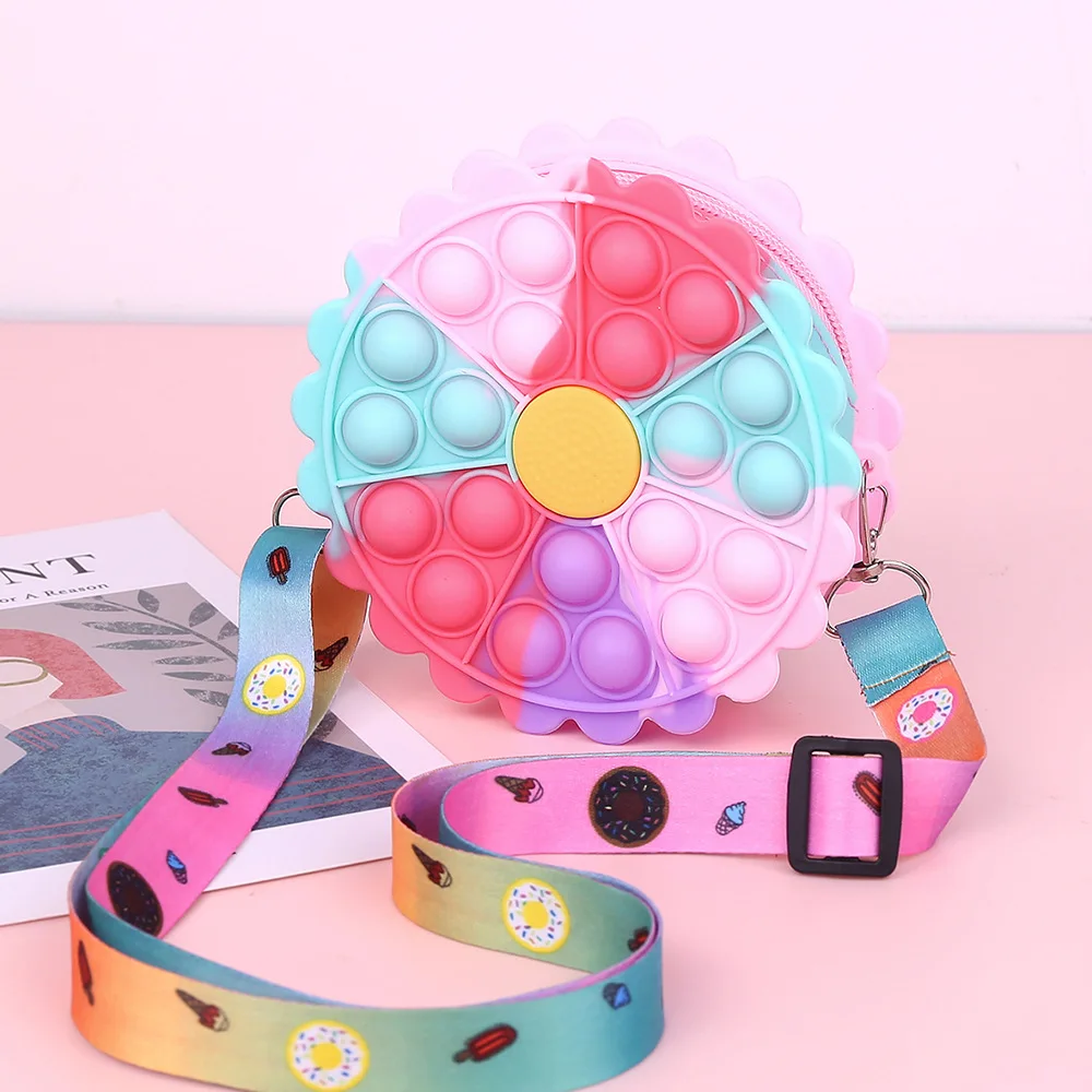 

Модные игрушки-антистресс Pop It, новинка, Подсолнухи, сумка-мессенджер, пузырьки, антистресс, Детская сенсорная игрушка, сжимаемая игрушка дл...