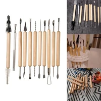 11pcsset clay sculpting kit sculpt smoothing wax carving pottery ceramic tools polymer shapers modeling carved tool hot sale