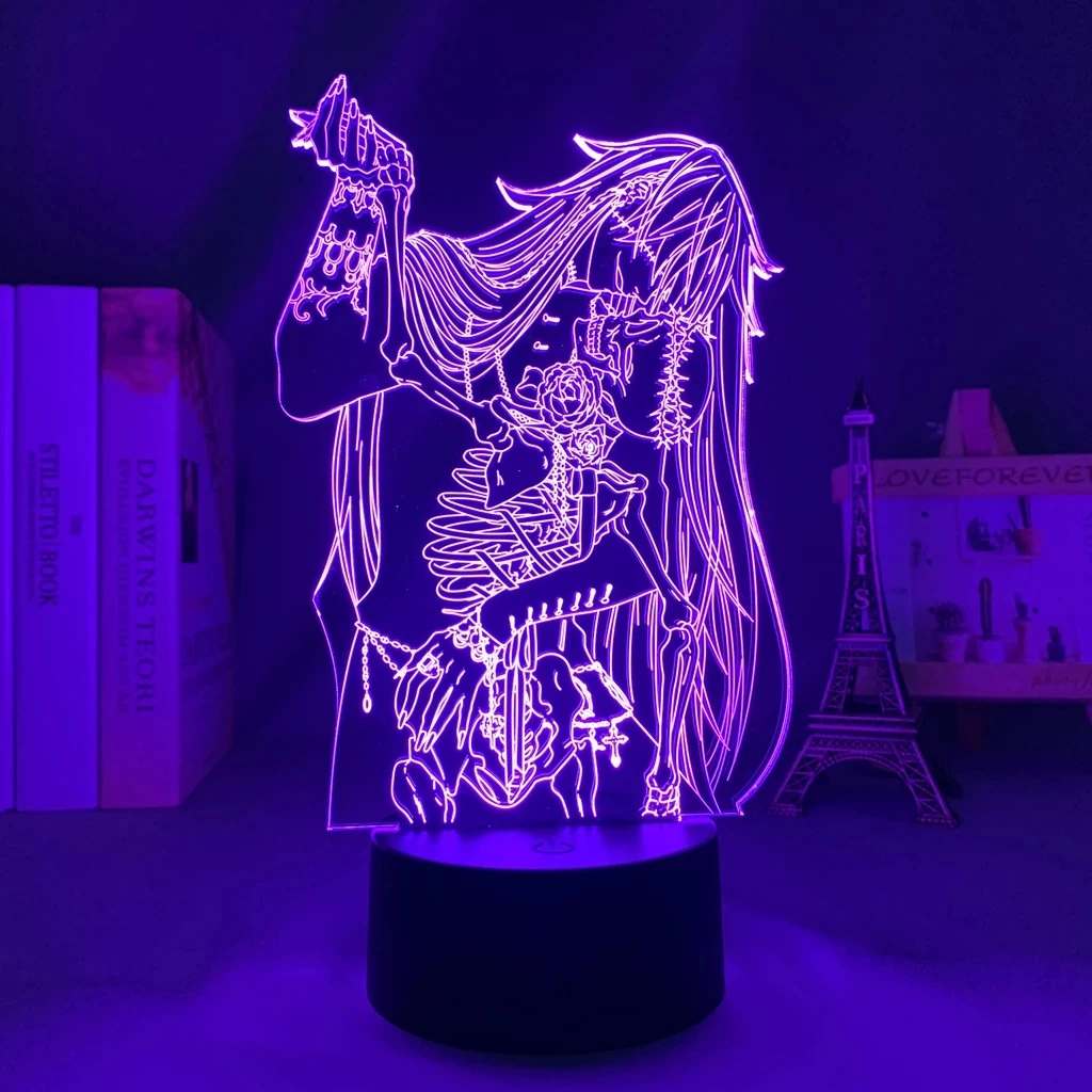

Manga Led Light Black Butler Undertaker for Bedroom Decor Night Light Gift Acrylic Anime 3d Lamp Black Butler Room Decor