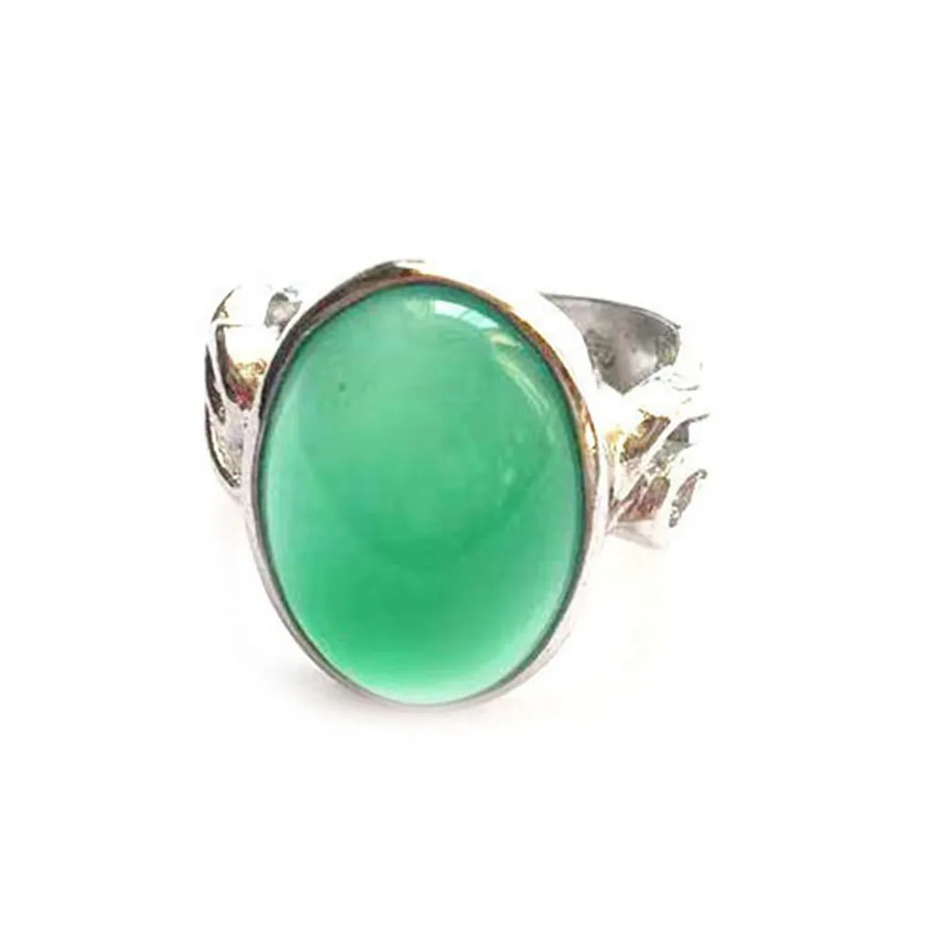 

Кольцо из натурального зеленого халцедона, 5 А