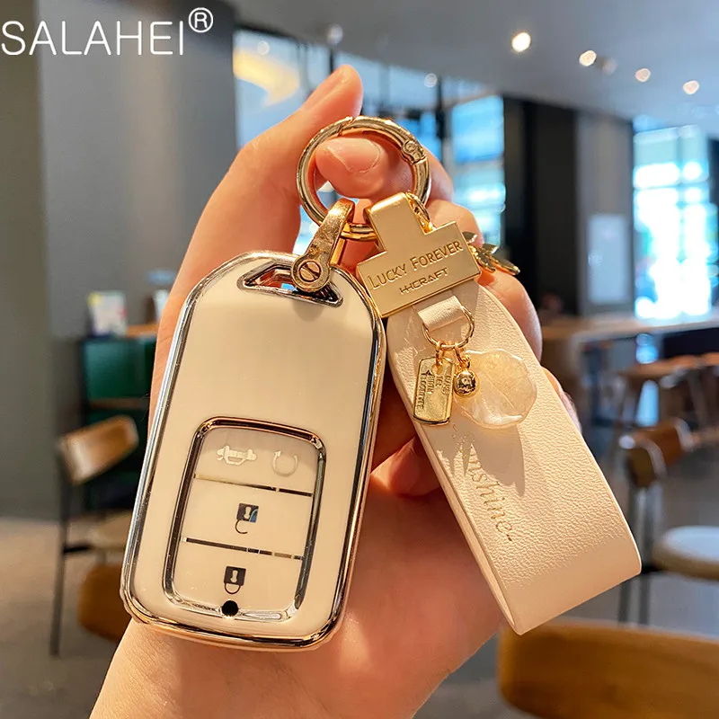 

TPU 4 Buttons Car Keyless Smart Key Fob Case Cover for Honda Civic Freed Accord Pilot CRV 2015 2016 2017 2018 Auto Accessories