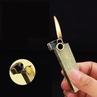 new kerosene retro grinding wheel flip brass open flame lighter men and women gift collection gadgets