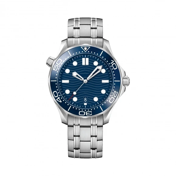 

mens watch rubber mechanical automatic Black Blue ceramic