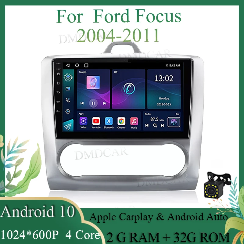 Автомагнитола для Ford Focus 2004-2011 Android 10 4 ядра 2 + 32 ГБ