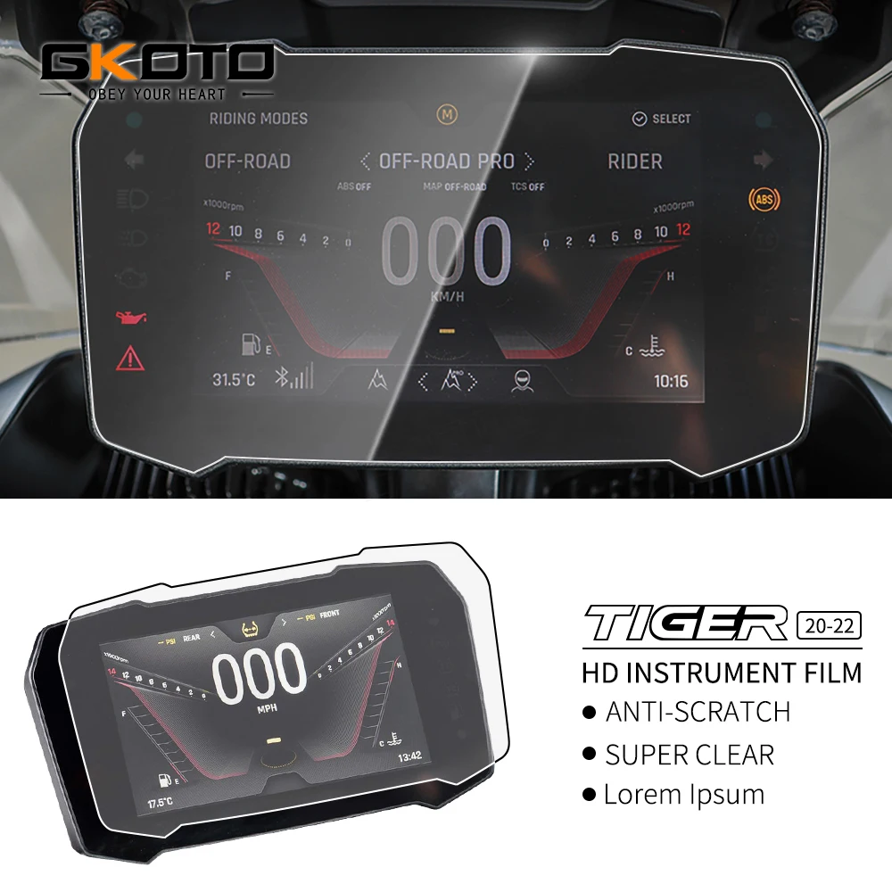 

For Triumph TIGER 900G 2020-2022 Tiger 900g 2PCS Cluster Scratch Cluster Screen Protection Film Protector