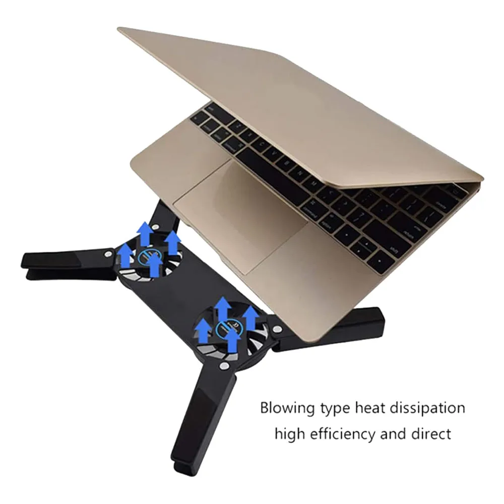 

Охлаждающая подставка для компьютера, переносной радиатор для ноутбука, складной вентилятор с двумя вентиляторами, охлаждающая подставка ...