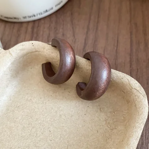 Деревянные серьги-капли imixlot