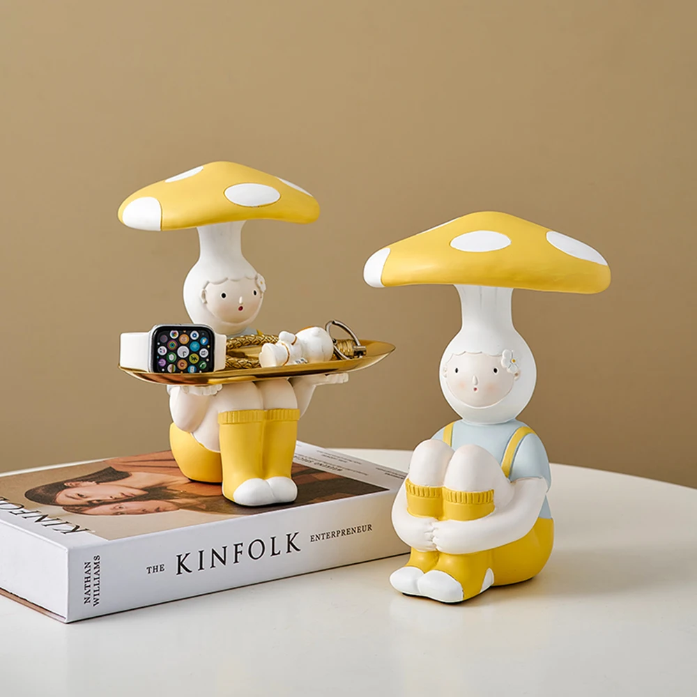 

Креативный полимерный орнамент в скандинавском стиле в виде грибов для девочек, украшение для дома, гостиной, Современное украшение для дом...