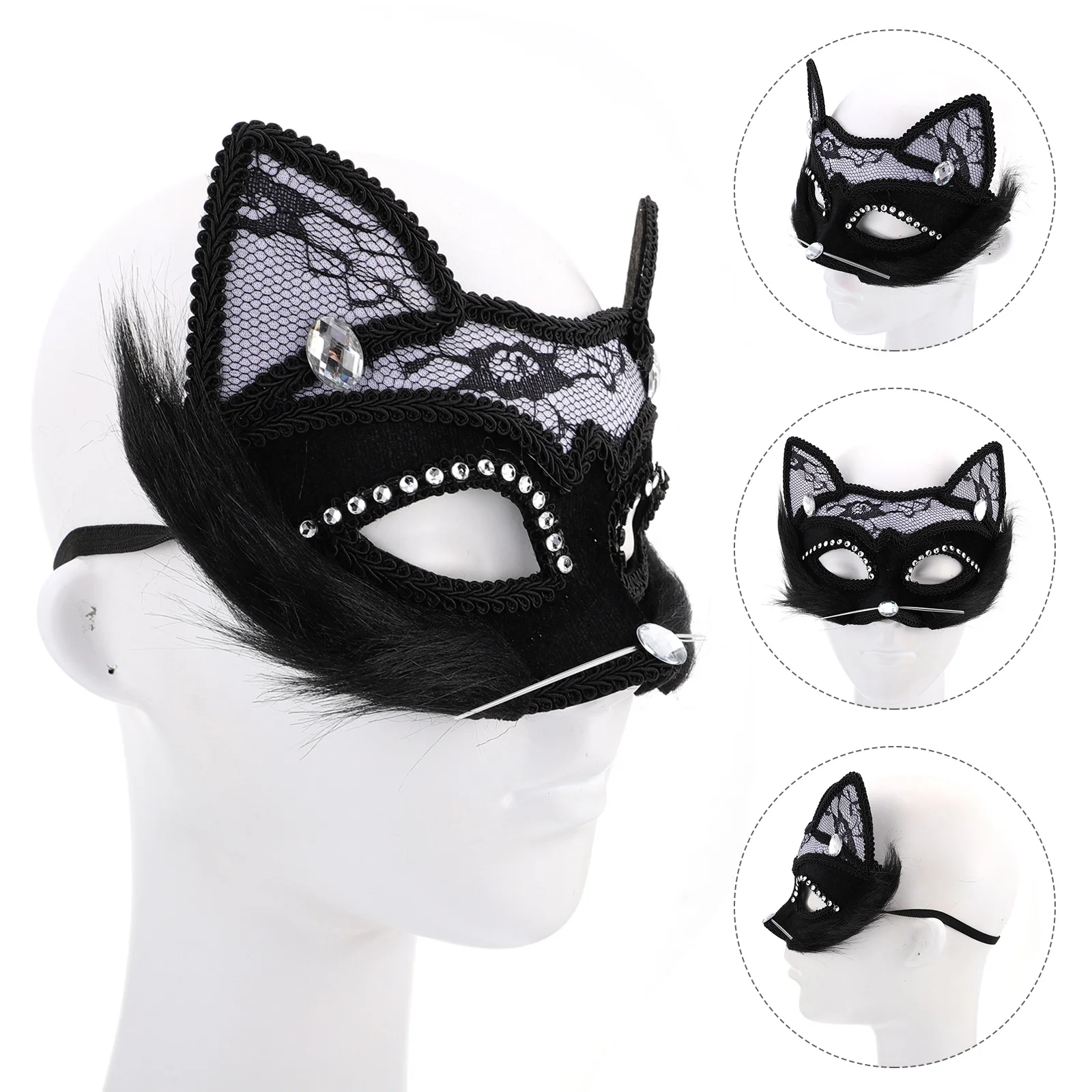 Костюм Марди на Хэллоуин маска для лица кошки аксессуары кружевные венецианские