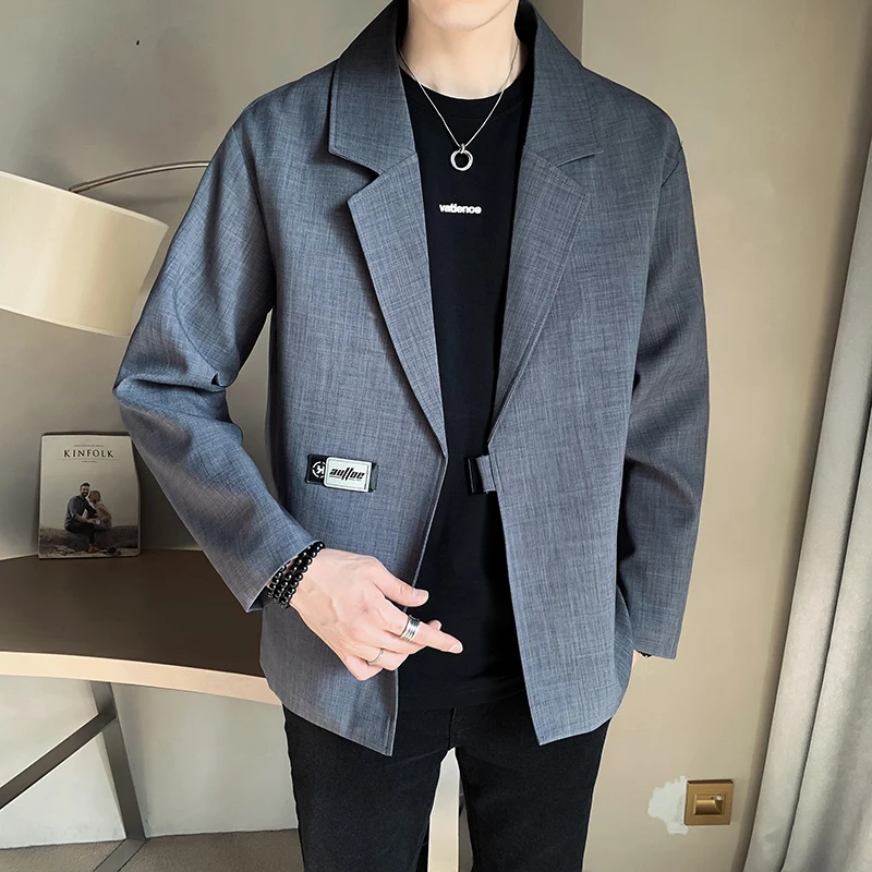 

Mens Blazer Jacket Blazers Masculino Mujer Short Coat Slim Fit Fashionable Smart Casual Full Sleeve Thin Clothing Male New Tops