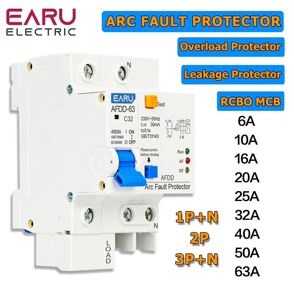 

Автоматический выключатель EARUELECTRIC AFDD-63