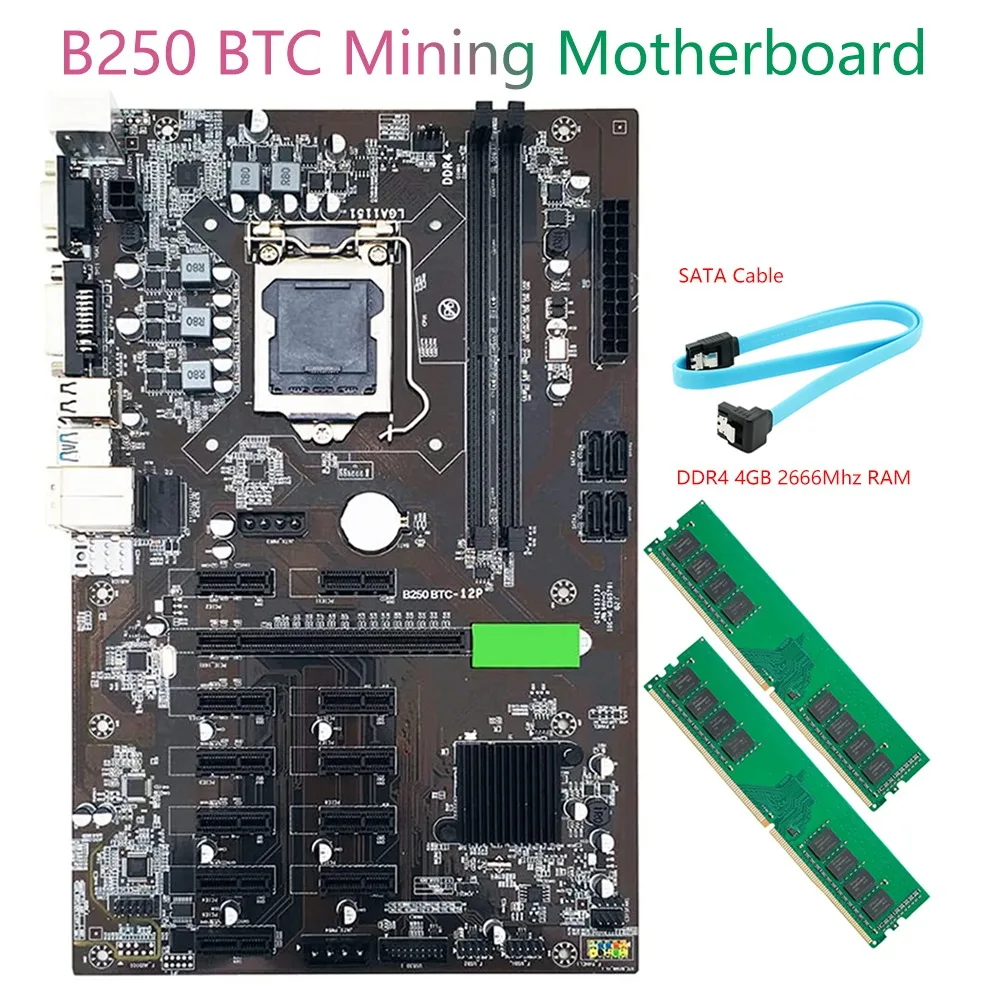 Комплект материнской платы B250 BTC для майнинга комбинированный комплект LGA 1151 SATA3.0