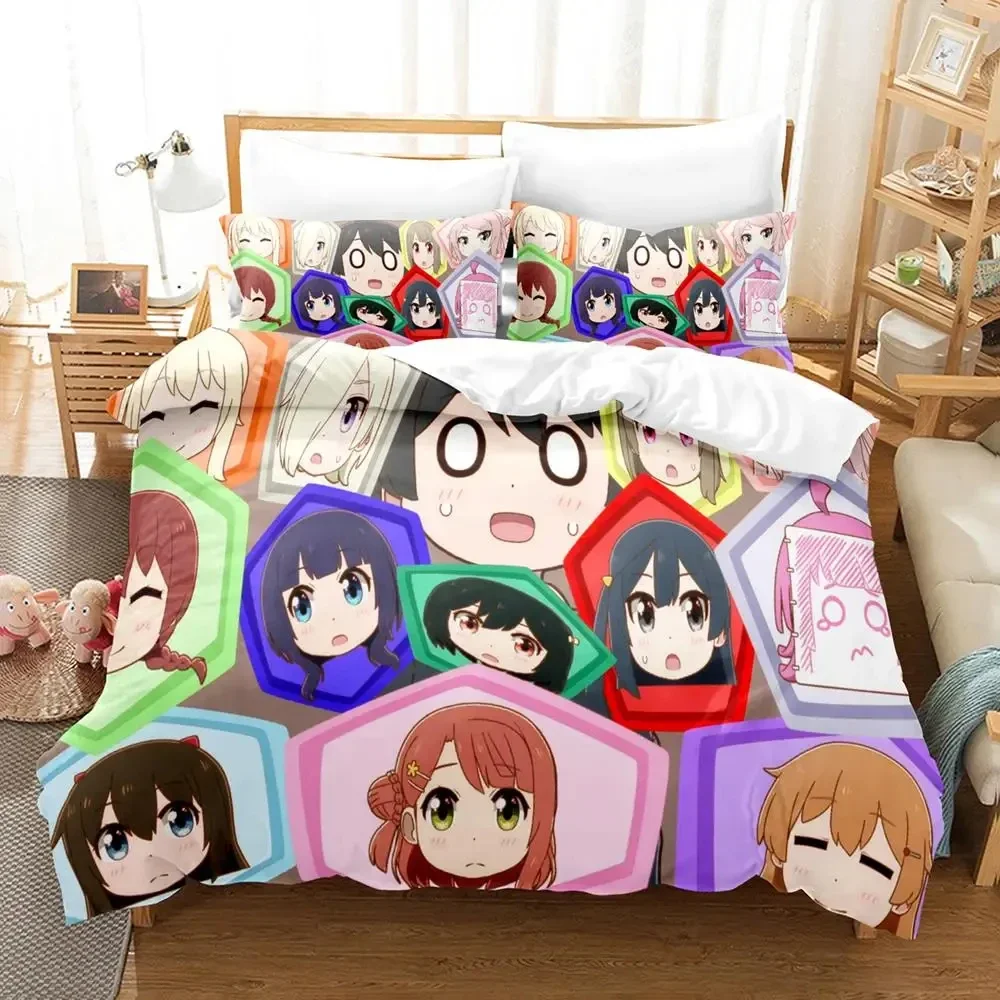 3D принт аниме Nijён анимация комплект постельного белья пододеяльник кровать