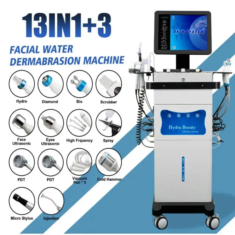 

2023 Latest 13 In 1 Hydrofacial Diamond Peeling Hydrafacial Machine Skin Care Face Cleansing Wrinkle Removal Hydra Facial Spa