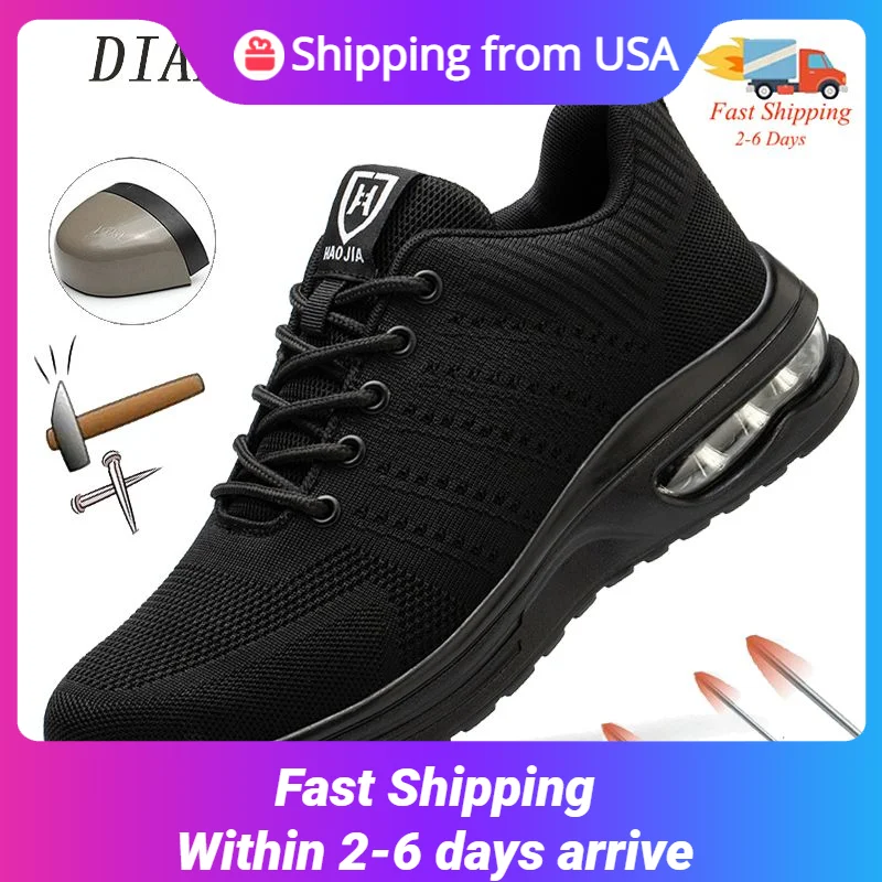 

Diansen Botas De Trabajo Para Hombre Mens Safety Shoes Anti-smash Steel Toe Indestructible Sneakers Work Boots Puncture-Proof US