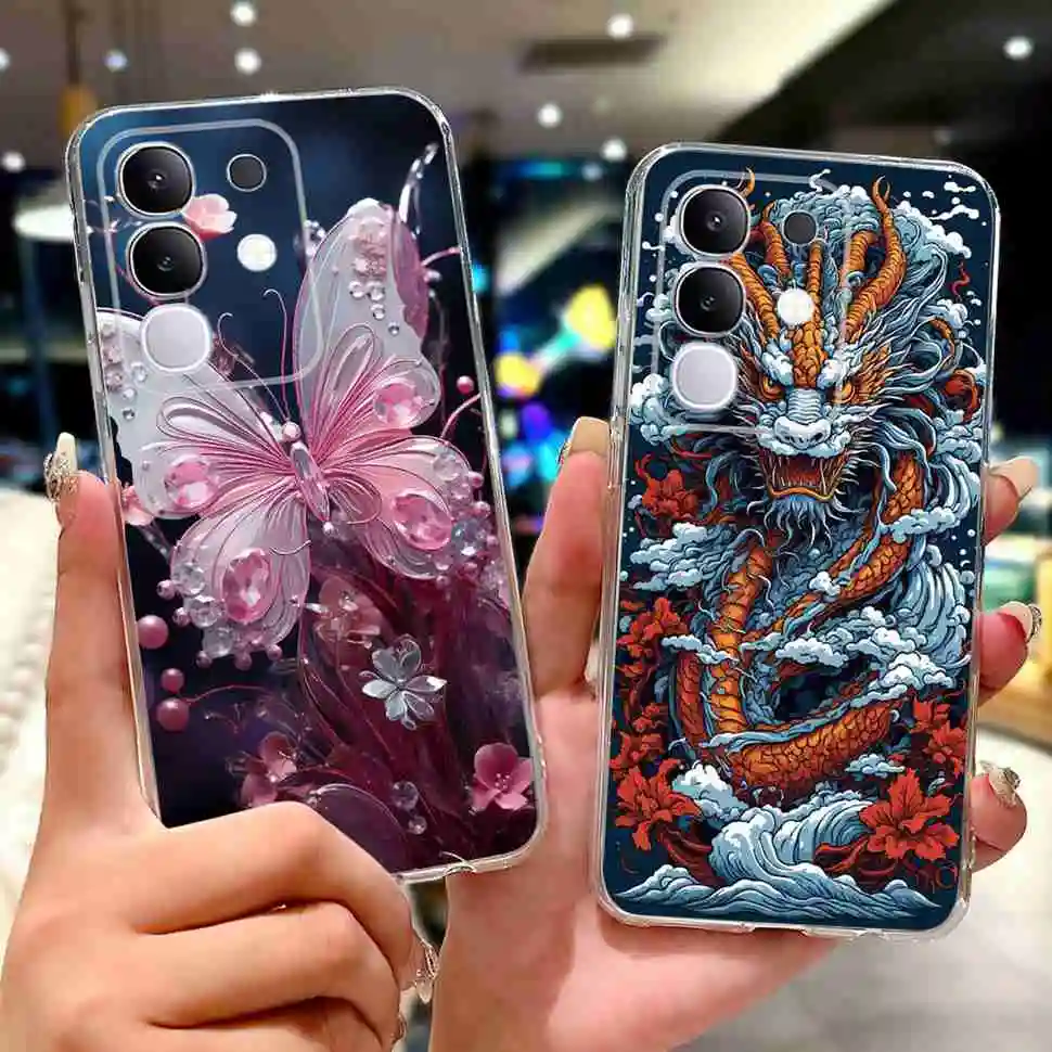 Чехол для Vivo Y29 4G Cute Dargon Cartoon Fundas 6 68 дюйма силиконовый мягкий чехол Y 29 VivoY29 бампер