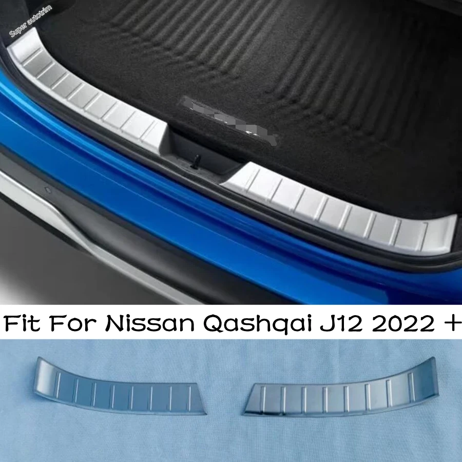 

Стайлинг автомобиля, защитная пластина заднего бампера, Накладка на порог багажника, аксессуары из нержавеющей стали для Nissan Qashqai J12 2022 2023