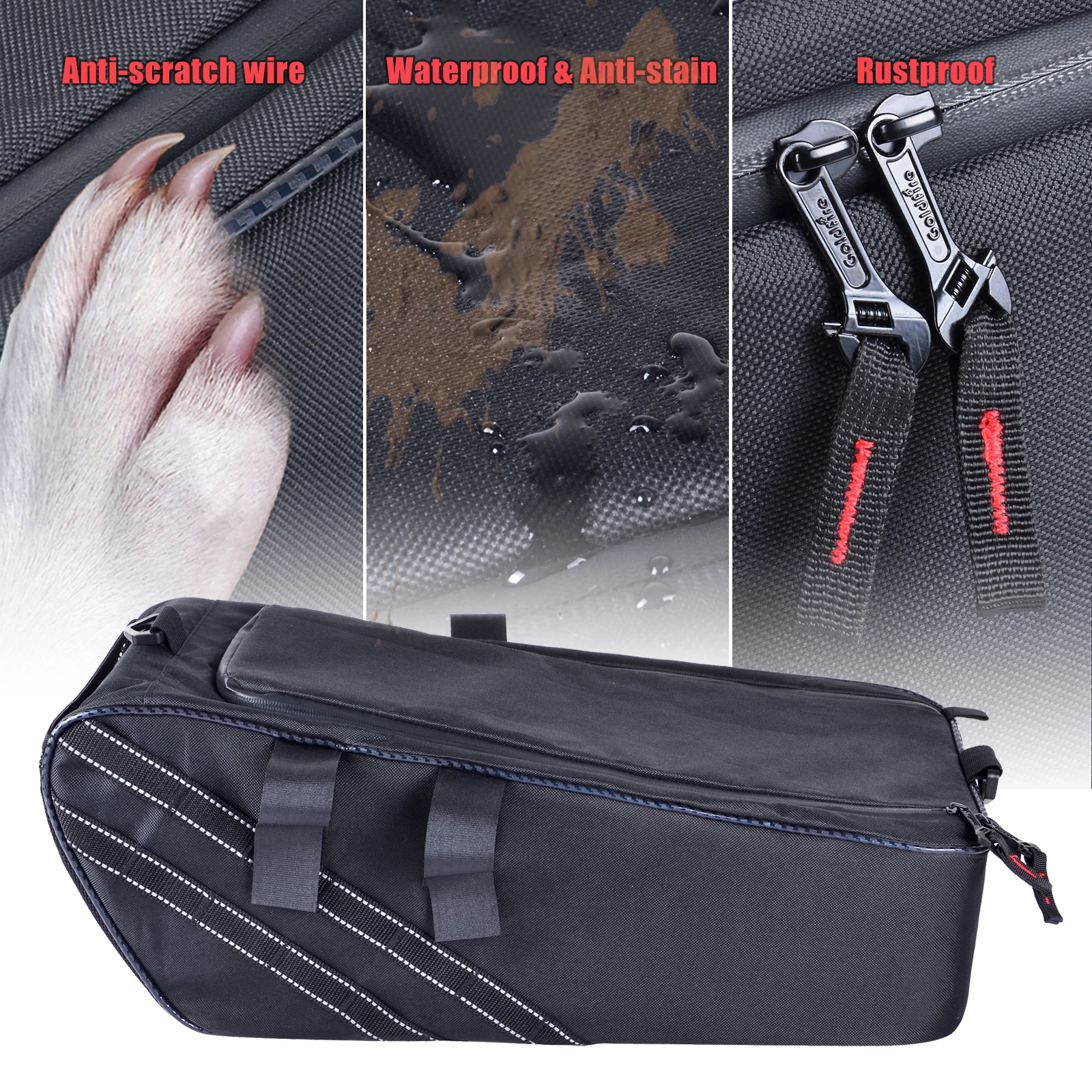 Black Motorcycle Rear Back Seat Bags Under Seat Cargo Storage Bag Luggage Waterproof Backpack For Honda Ruckus Zoomer 2010-2021 enlarge