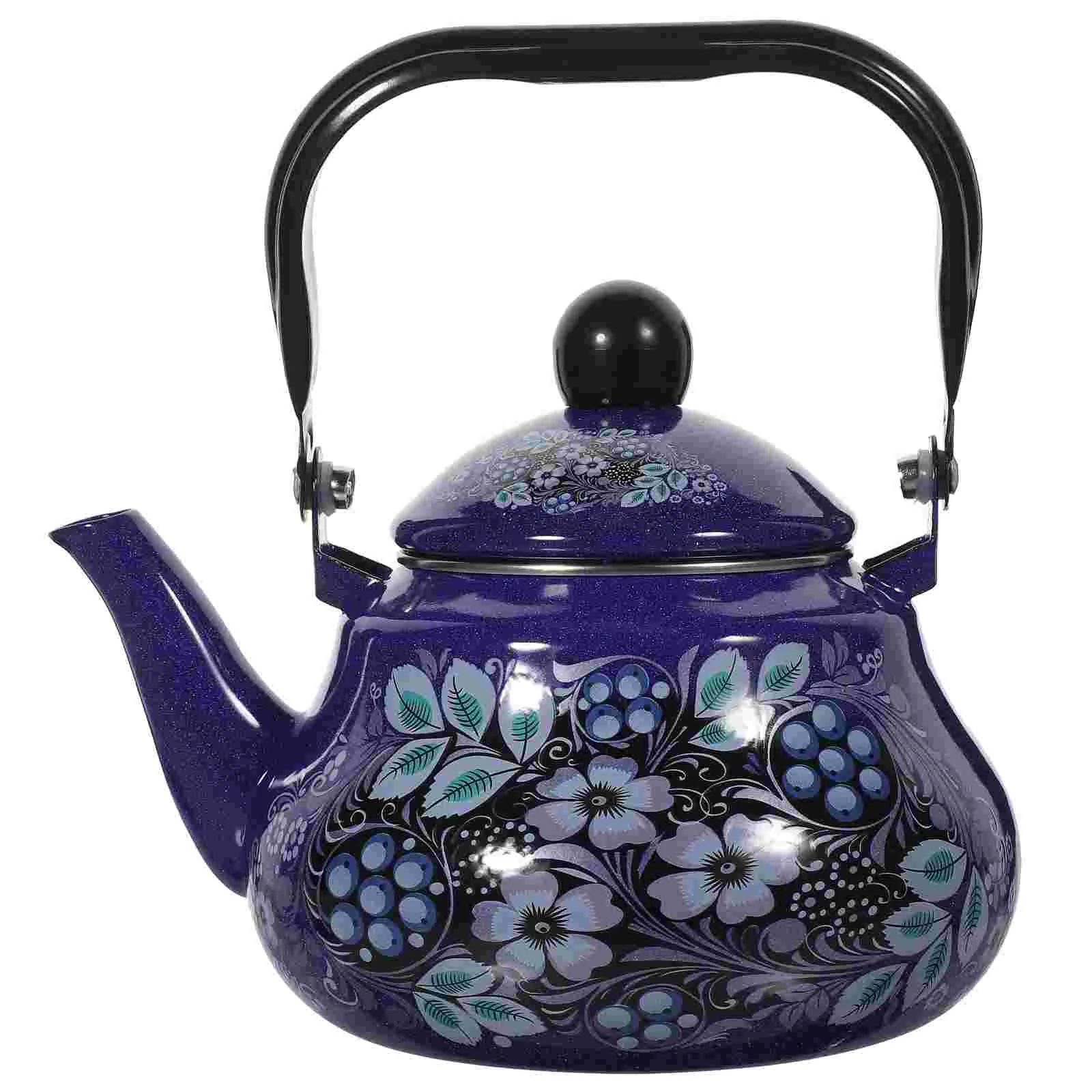 Эмалированный чайник портативный зеркальный для плиты маленький Универсальный