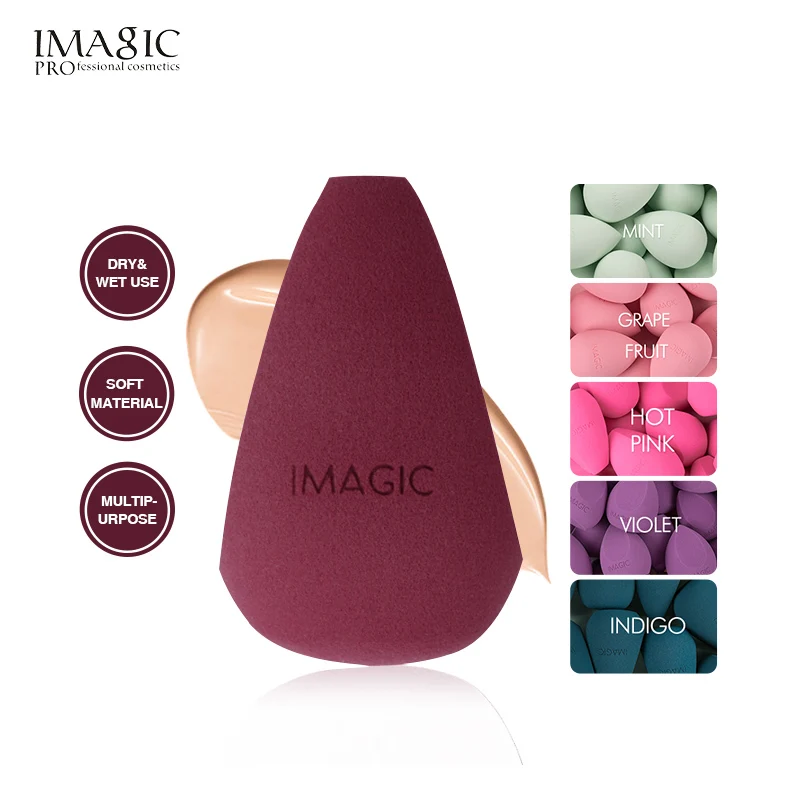 Губка для макияжа IMAGIC, основа для основы, румян, основа для макияжа, гладкая и равномерно совместимая косметическая губка