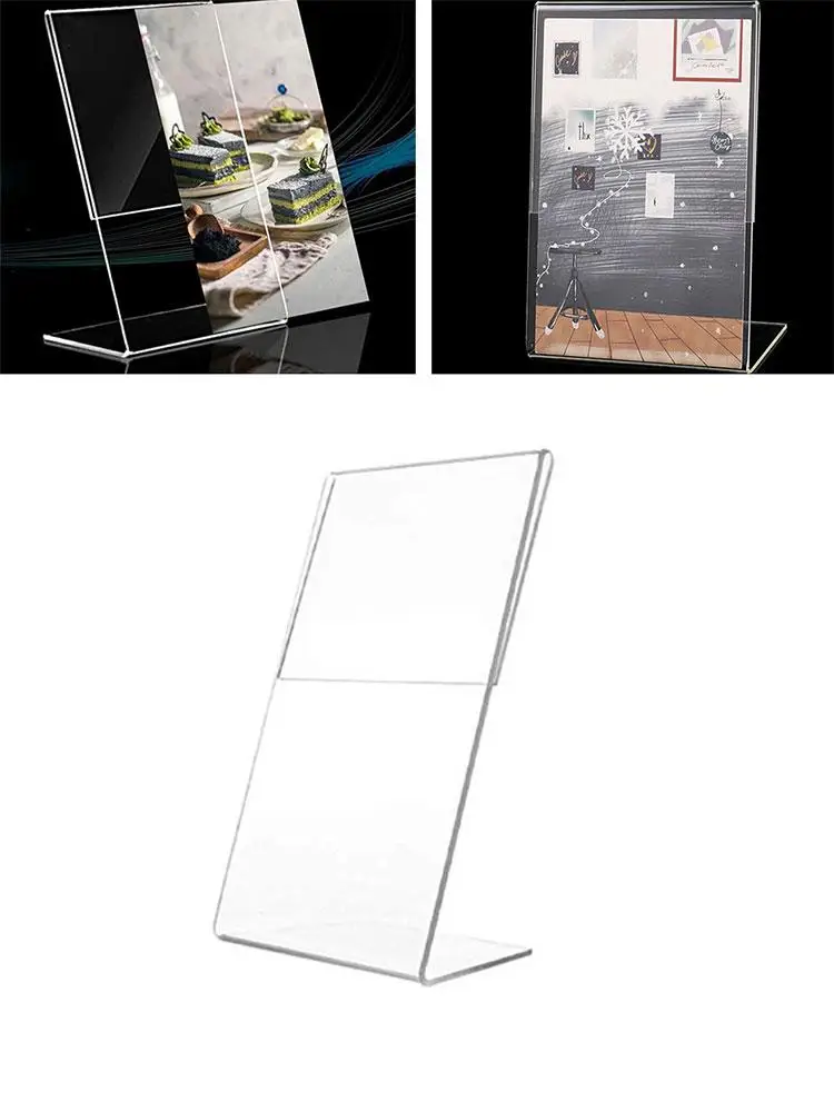 

A6 Transparent Acrylic Display Rack Desktop Picture Frame Display Card Rack Made Of High Quality Material Durable And Sturdy