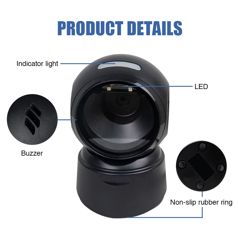 Сканер штрих-кодов 1D/2D настольный сканер высокоточное распознавание CMOS