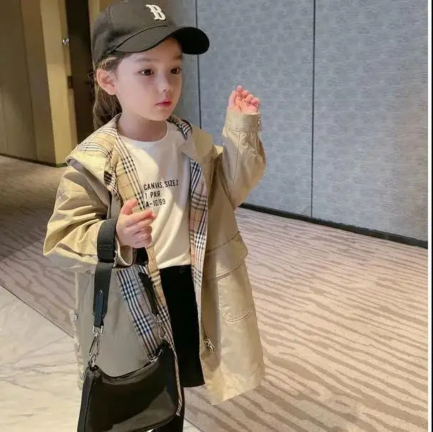 

Girls Coat Can Be Worn On Both Sides Hoodies Windbreaker Jacket For Kids Clothes Boys Jackets Children Hooded Zipper Windbreaker