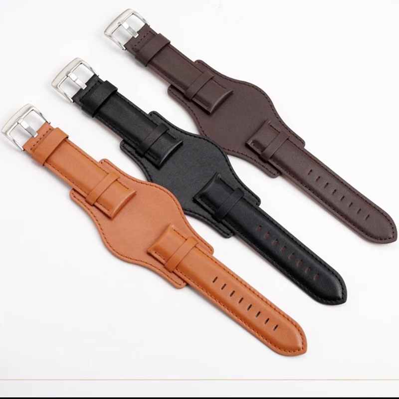 Ремешок для часов из воловьей кожи с лотком Panerai PAM111/441 Fossil CH2564 CH2565 Casio MDV-106 MTP-VD01 22