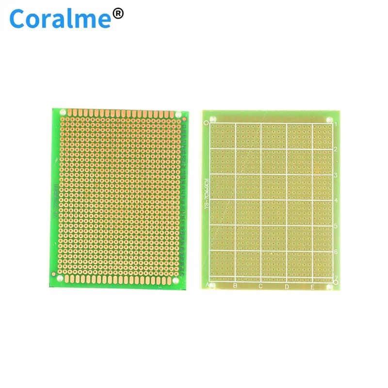 2pcs 7X9cm FR4 Single Side PCB Prototype Universal Experiment Printed Circuit Board Epoxy Glass Fiber FR-4 Green 7*9cm |
