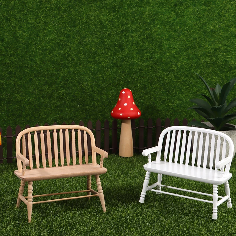 

1:12 Dollhouse Miniature Double Chair Loveseat Model Furniture Accessories For Doll House Home Decor Kids Pretend Play Toys