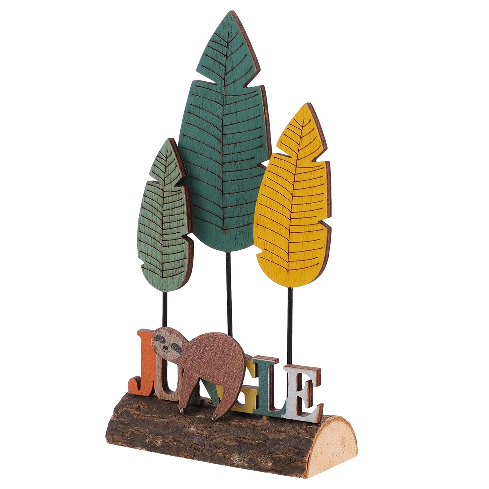 

Nautical Wooden Decor Home Decoration Rustic Table Sign Hawaii Board Plants Desktop Ornament Monstera Decorations Leaf Figurine