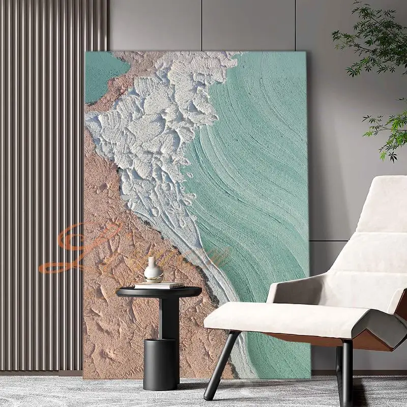 Новейшая дешевая картина маслом ручной работы с абстрактной текстурой пейзажа