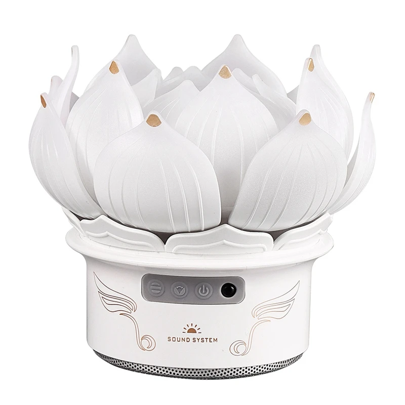 

Lotus Flower Night Light USB Interface 7 Colors Bluetooth Speaker Atmosphere Light Room Decorative Night Lamp For Gifts