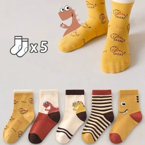 GEONYIEEK детские теннисные носки хлопковые 5 пар