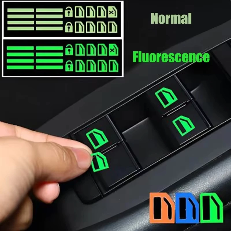 Кнопка окна автомобиля светящаяся наклейка стиль переключатель