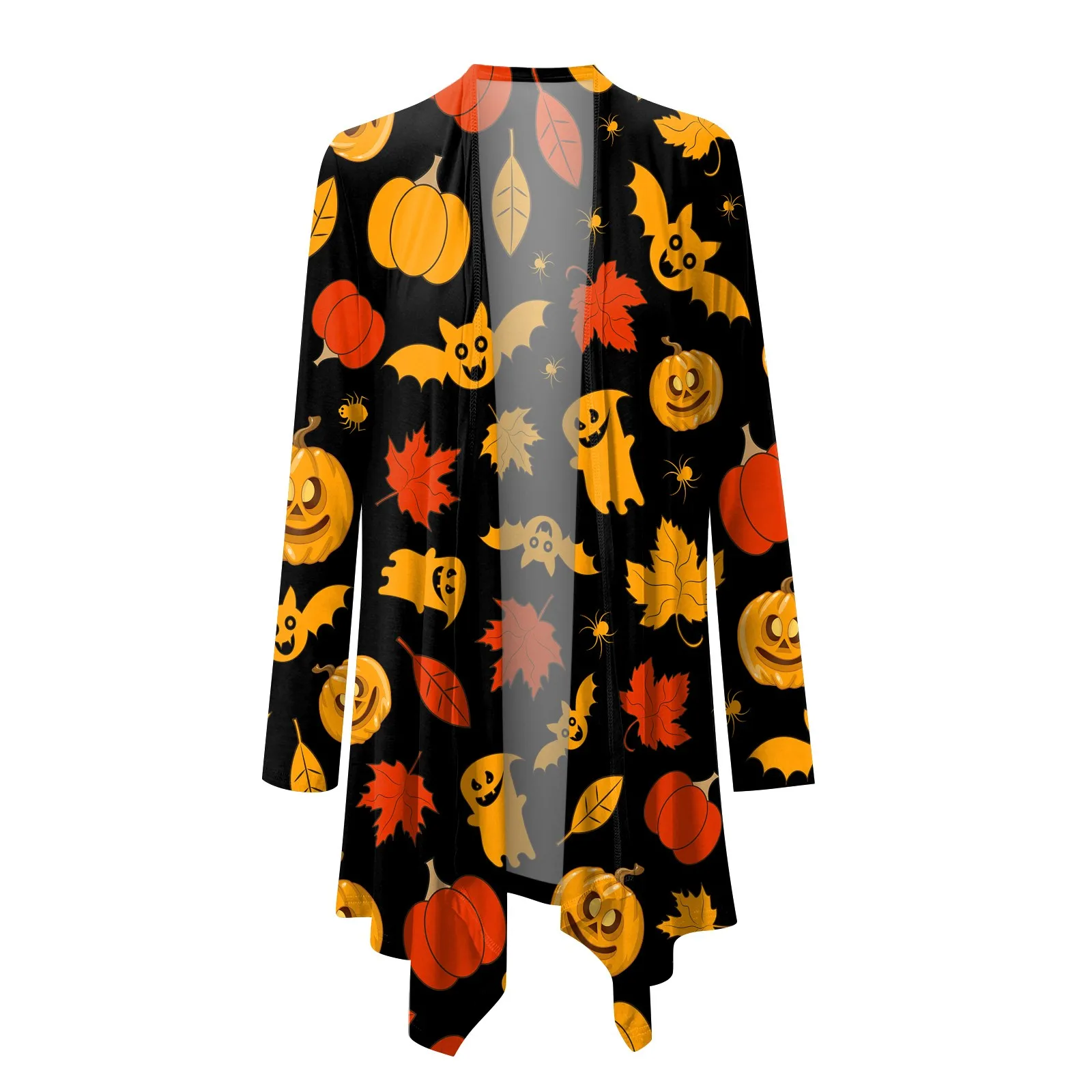 Женский Повседневный Кардиган на Хэллоуин с рисунком тыквы