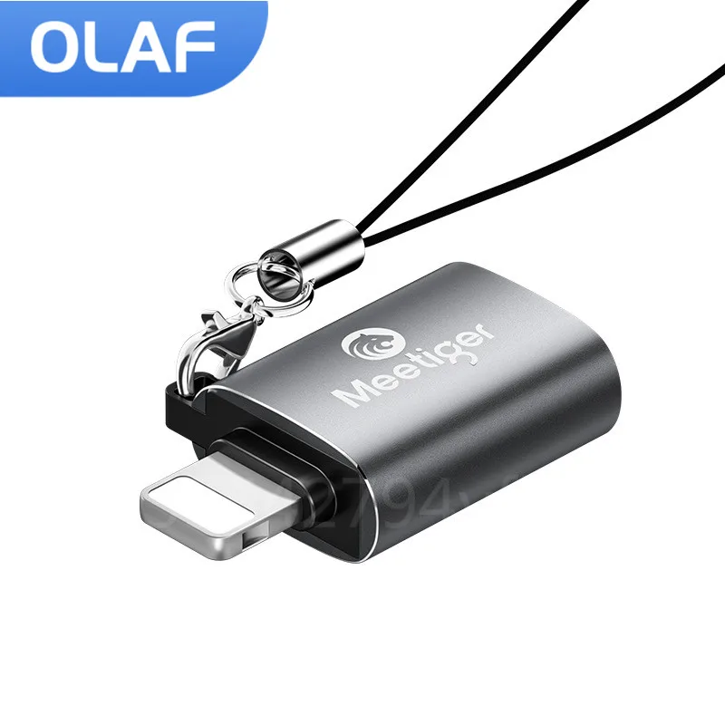 

Адаптер Olaf USB 3,0 OTG для быстрой зарядки USB C к Lightning адаптер для iPhone 14 13 12 USB C кабель конвертер Синхронизация данных соединитель