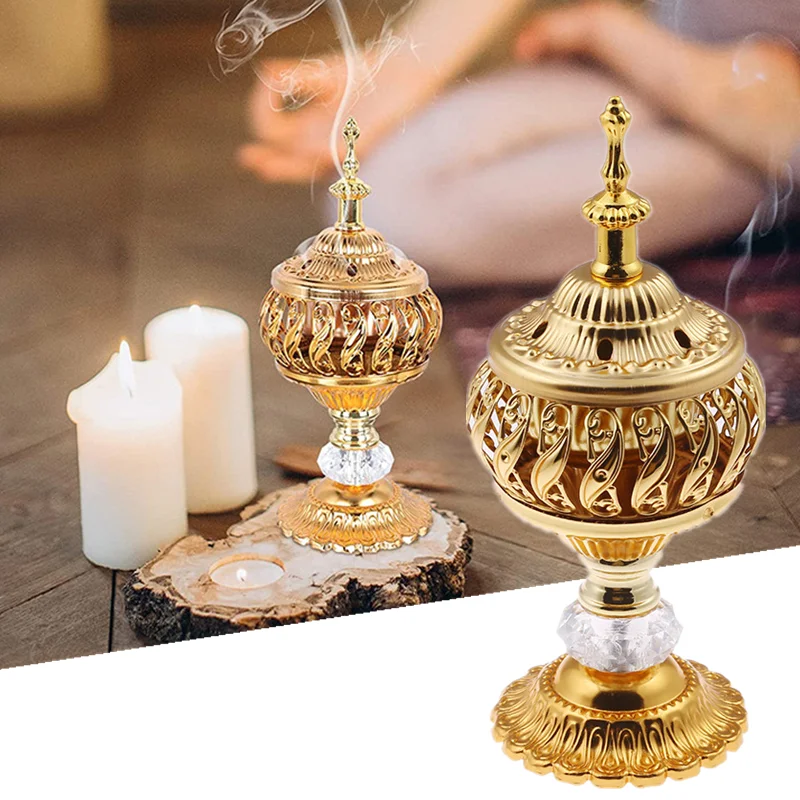 

Incense Bakhoor Censer Cone Coil Metal Stick Burner Holder Aromatherapy Iron Arabian Vintage Ash Catcher Fragrance Frankincense