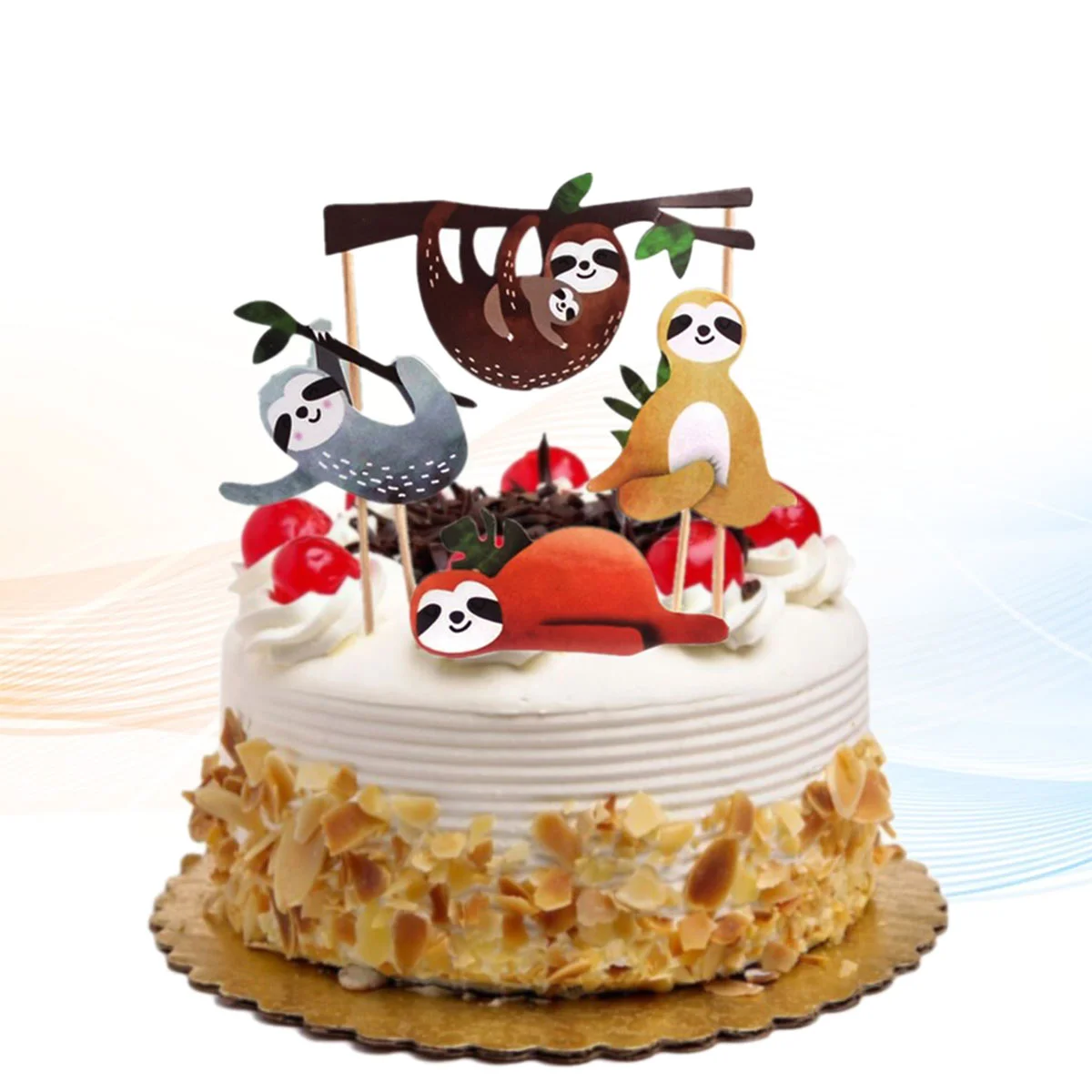 

Sloth Cupcake Birthday Decorations Topper Toppers Cake Party Shower Baby Favors Picks Decor Insert Happy Beautiful