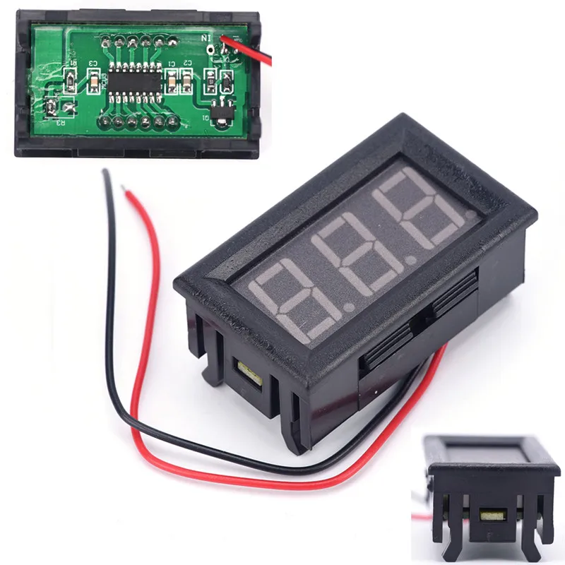 

DIY Мини вольтметр тестер цифровой тестер напряжения батарея постоянного тока 0-30 в 0-100 в 3 провода красный зеленый синий для автомобиля фотодисплей