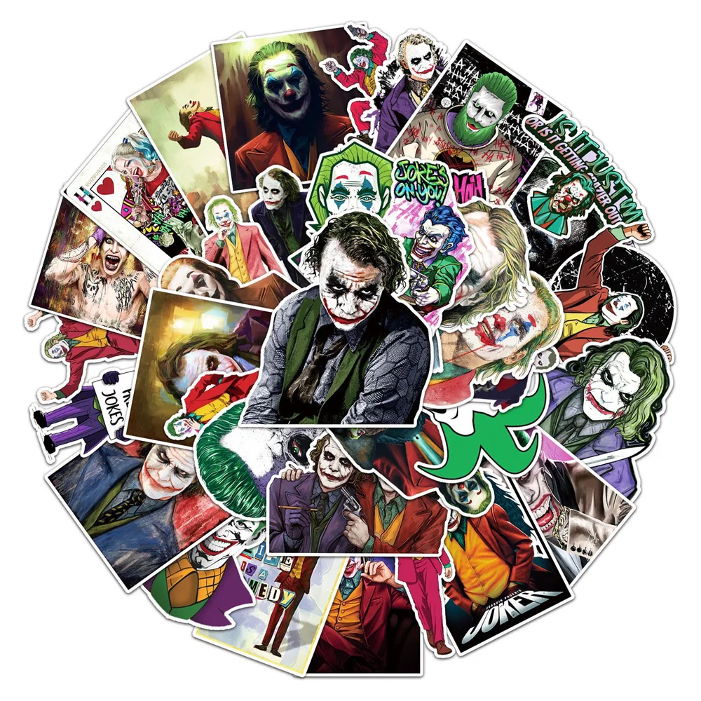 

10/30/50PCS Creative Clown Series Graffiti Stickers Decorative Journal Computer IPad Skateboard Waterproof Stickers Wholesale