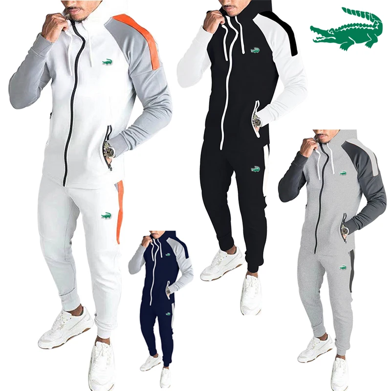 

Осенне-зимний костюм CARTELO, новинка 2022, брендовый мужской свитер с капюшоном на молнии, повседневный комплект спортивной одежды для бега