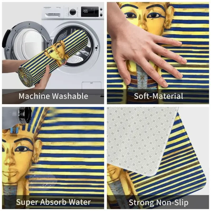 Pharaoh King Tut Gold Lapis напольная дверь ванная кухня коврики противоскользящий Египет