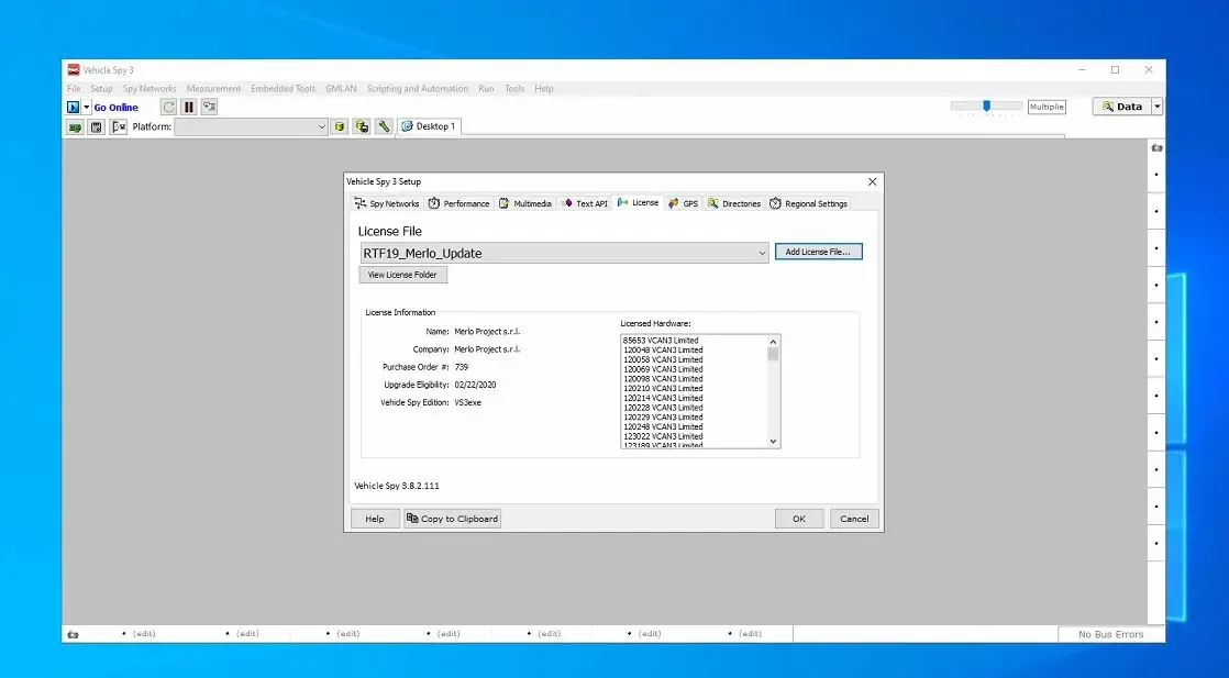 Флэш-программа Merlo Vehicle Spy 3 3.8.2.111