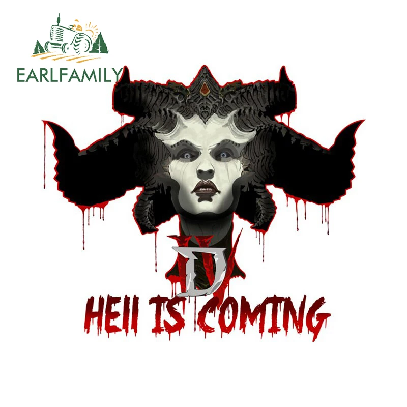 

EARLFAMILY 13 см x 11,9 см; Диабло; Лилит; Игровые автомобильные наклейки; Водонепроницаемые солнцезащитные наклейки; Windows; Оформление в багажнике