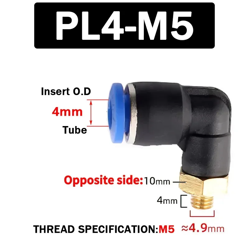 

20/50/100 шт. пневматический воздушный разъем PL 4 мм 6 8 10 12 мм резьба 1/8 1/4 "3/8" 1/2" трахея колено воздушные фитинги шланг быстроразъемный разъем