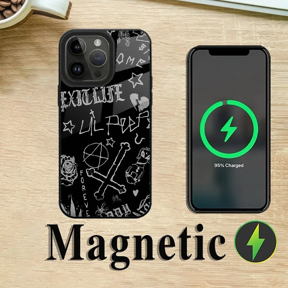 Чехол для телефона Singer L-Lil Peep iPhone 16 15 14 13 12 11 Plus Pro Max Mini Magsafe с магнитной