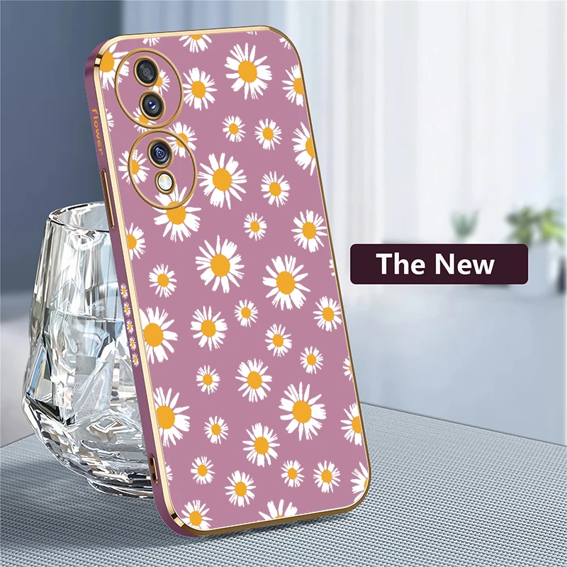 Фото Чехол для Huawei Honor Magic 6 Pro, модный чехол с цветочным узором для Honor Play 40 Magic6 Pro, роскошный противоударный чехол с покрытием №4