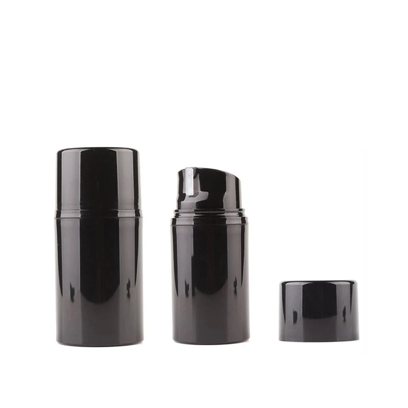 

30ml/50ml/80ml Black Airless Pump Lotion Cream Container For Cosmetics,100ml 120ml Skin Care Products Face Cream Vacuum Bottle