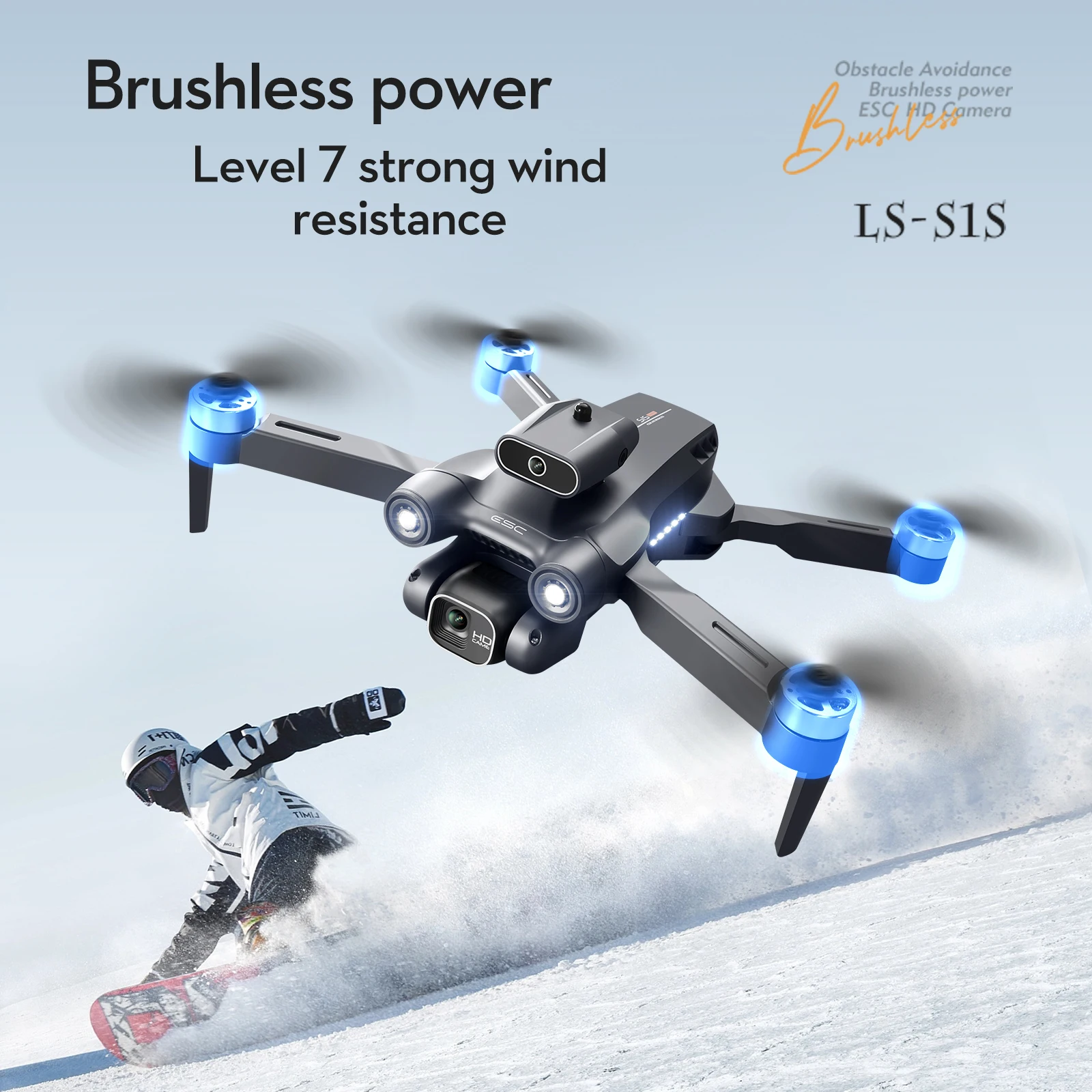 Мини-Дрон S1S 4K/6K/8K с камерой высокого разрешения